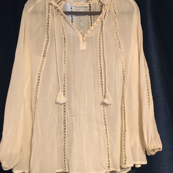 RESERVED FOR TRADE Spell and The Gypsy Collective  Loves Me Not Blouse Ivory S - Picture 2 of 7